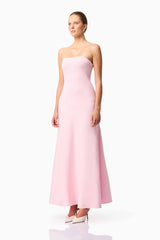 CURAAE Zahara Strapless Maxi Dress in Pink