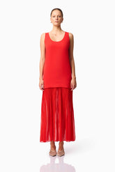 CURAAE Etoile Maxi Dress in Red