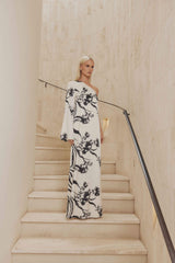 CURAAE Matilda One Shoulder Satin Maxi Dress
