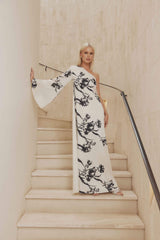 CURAAE Matilda One Shoulder Satin Maxi Dress