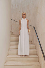 CURAAE Chelsea Sleeveless Maxi Dress in White