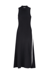 CURAAE Berlin Rib Knit Midi Dress in Black