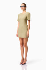 CURAAE Dua Short Sleeve Mini Dress in Green