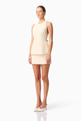 CURAAE Ceres Halter Top & Mini Skirt Set In White