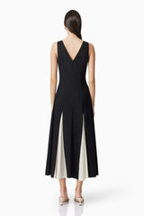 CURAAE Vera Midi Dress In Black & White