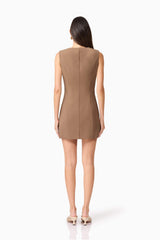 CURAAE Sandy Suit Mini Dress In Brown