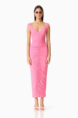 CURAAE Ordelia Maxi Dress in Pink