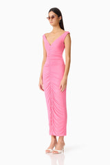CURAAE Ordelia Maxi Dress in Pink