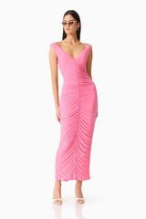 CURAAE Ordelia Maxi Dress in Pink