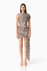 CURAAE Arabelle Mini Dress in Zebra Print