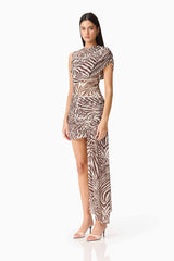 CURAAE Arabelle Mini Dress in Zebra Print