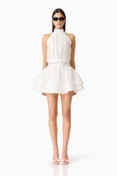 CURAAE Estrella Mini Dress in White