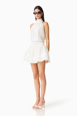 CURAAE Estrella Mini Dress in White