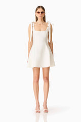 CURAAE Chantel Mini Dress in White