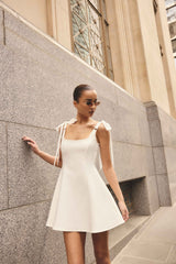 CURAAE Chantel Mini Dress in White