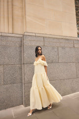 CURAAE Maribelle Maxi Dress in Lemon Yellow