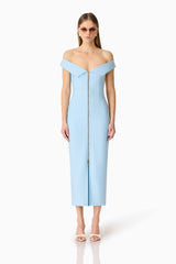 CURAAE Sacha Maxi Dress in Baby Blue