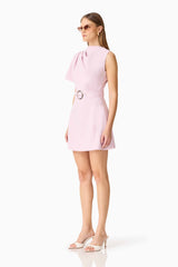CURAAE Celie Mini Dress in Blush Pink