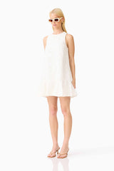 CURAAE Sierra Mini Shift Dress in White