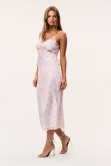 Castle Floral Satin Maxi Skirt