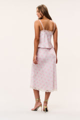 Castle Floral Satin Maxi Skirt