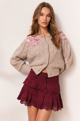 Clementian Alpaca-Blend Ribbon Cardigan