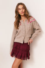 Clementian Alpaca-Blend Ribbon Cardigan