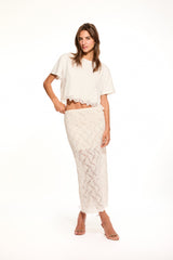 Clooney Stretch Lace Maxi Skirt