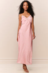 Peach Pom Pom Manuela Maxi Dress