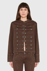 Emma Jacket in Brown Denim