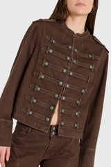 Emma Jacket in Brown Denim