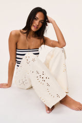 Dellah Floral Eyelet Jeans