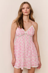 Docila Heart Print Cotton Mini Dress