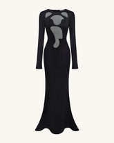 Ava Cutout Bodycon Gown - Black