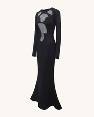 Ava Cutout Bodycon Gown - Black
