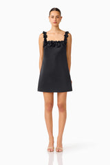 Lucetta Shift Mini Dress in Black