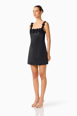 Lucetta Shift Mini Dress in Black