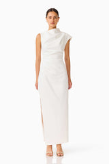 Coralie Maxi Gown in Pearl White