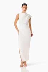 Coralie Maxi Gown in Pearl White