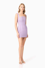 Alina Corset Mini Dress in Purple