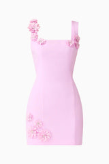 Trompe 3D Mini Dress in Purple