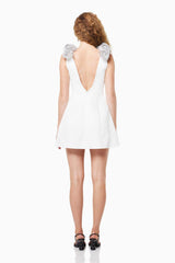 Happiness Rosette Flared Mini Dress