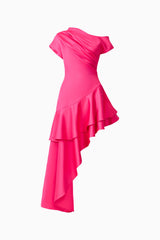 Livia Asymmetrical Gown in Pink