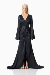 Clementine Eventwear Maxi Gown In Black