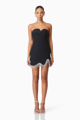 Delia Party Mini Dress In Black