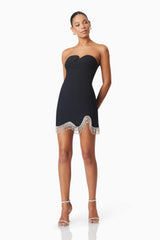 Delia Party Mini Dress In Black