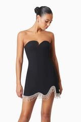Delia Party Mini Dress In Black