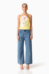 Hope Strapless Top in Yellow
