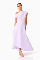 Marissa One Shoulder Gown in Purple
