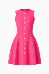 Opline Tulip Mini Dress in Hot Pink